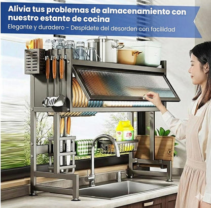 Organizador de Cocina Premium "Todo en Uno" con Gabinete Anti-Polvo