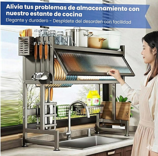 Organizador de Cocina Premium "Todo en Uno" con Gabinete Anti-Polvo